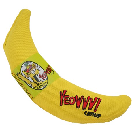 Yeowww! banaanin muotoinen kissanminttulelu.