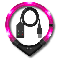 Leuchtie Easy Charge ladattava koiran valopanta, hot pink