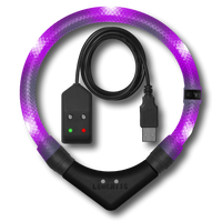 Leuchtie Easy Charge ladattava koiran valopanta, lavender